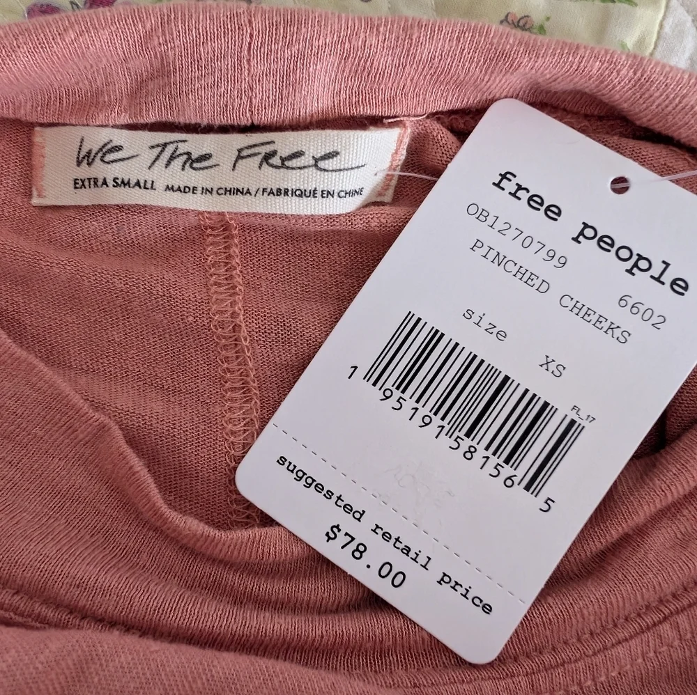 NWT Free People Coral Long Sleeve Lightweight Tunic